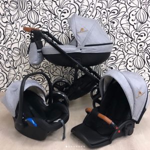 MB140140 Krausman Sistema de viaje 3 in 1 Mirage Swift Summer LIMITED EDITION Silla de paseo, Carrito con capazo y Silla de coche Design Made In Germany
