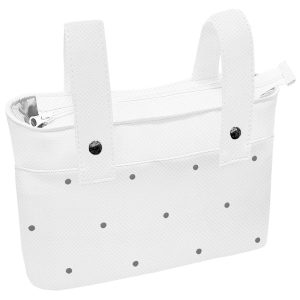 1573 Bolsos Mel Napoles Blanco Bordado Bodoques Gris