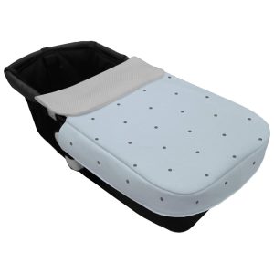 5060 Sacos de Capazo con Colcha Mel Polipiel Celeste Bordado Bodoques Gris
