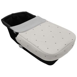 5076 Sacos de Capazo con Colcha Jade Polipiel Crudo Bordado Estrellas Gris